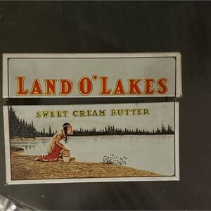 Land O'Lakes Sweet Cream Butter recipe box with recipes  RARE